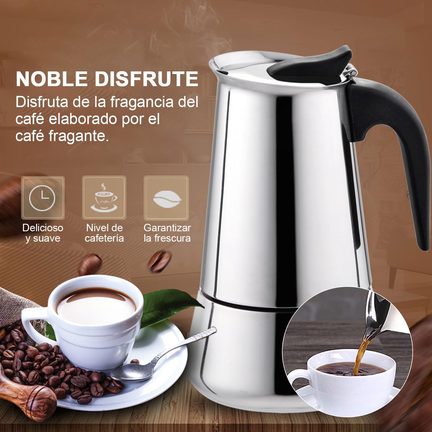 Miniatura 5 de Cafetera Italiana Expresso 6 Tazas